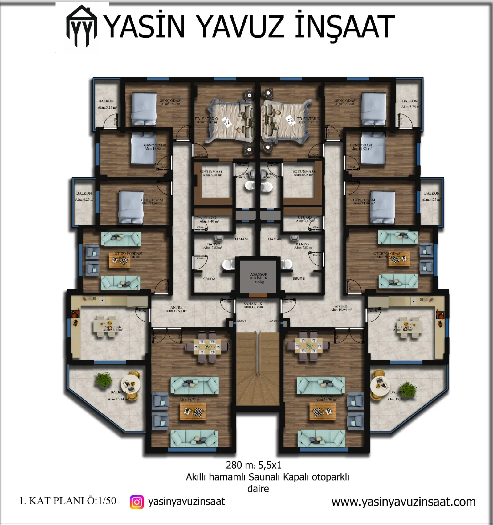 1. kat planı