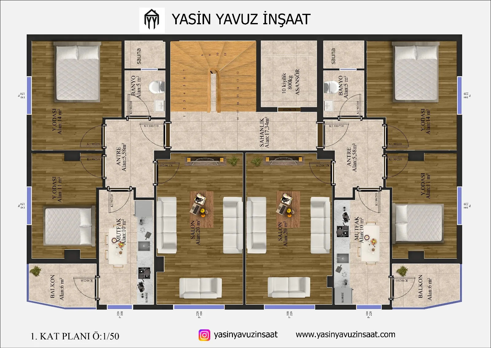 1. kat planı